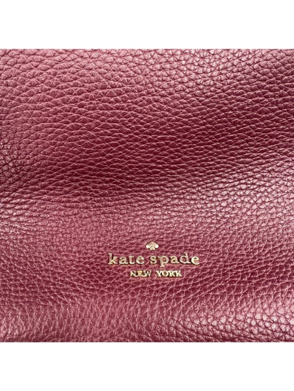 Kate Spade New York Leila Medium Pebbled Leather Burgundy Shoulder Bag - Picture 2 of 10
